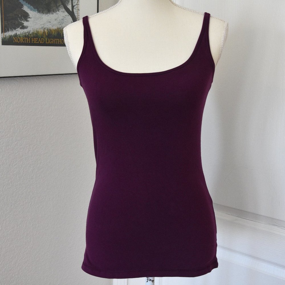 Eddie Bauer Purple Grape Cotton Stretch Tank Top Size XS